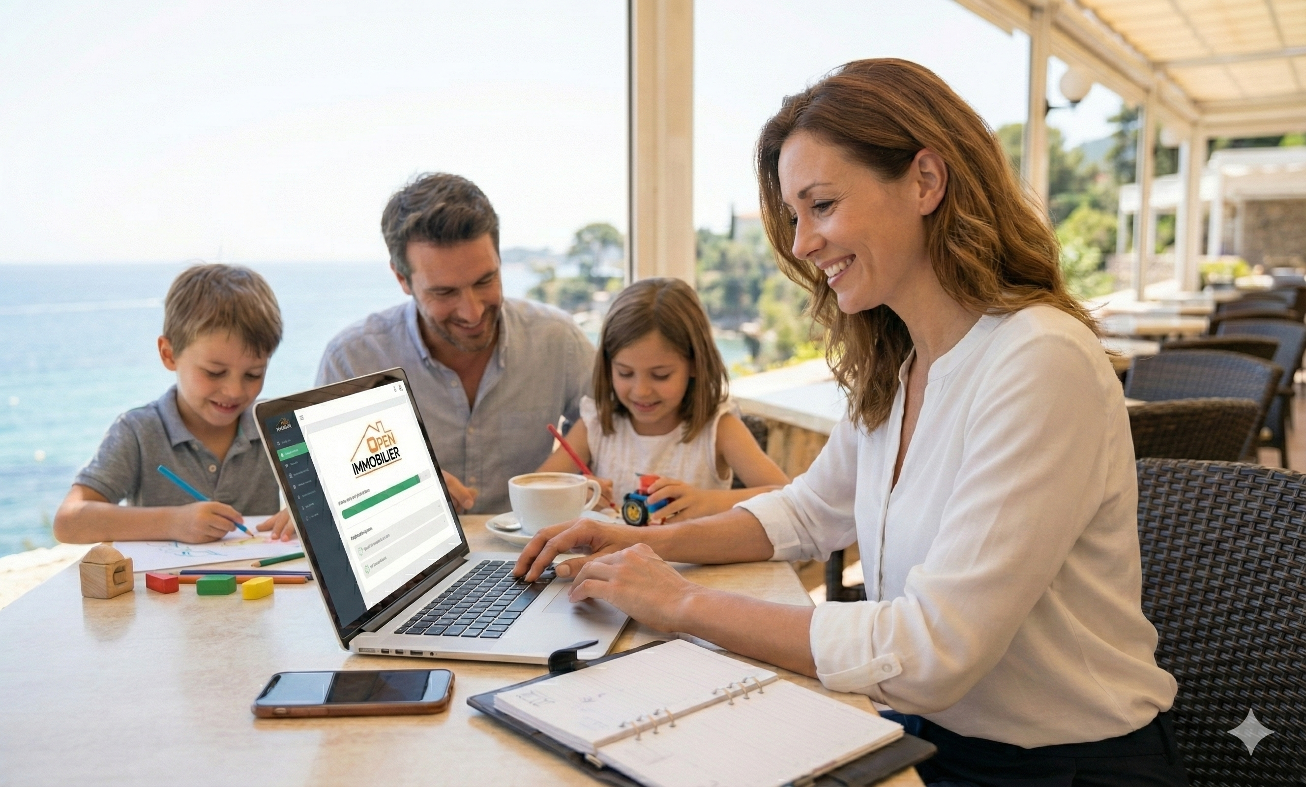 Agent travaillant en famille